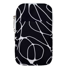 Mazipoodles Neuro Art - Black White Waist Pouch (large) by Mazipoodles