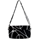 Mazipoodles Neuro Art - Black White Removable Strap Clutch Bag View2