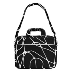 Mazipoodles Neuro Art - Black White Macbook Pro 13  Shoulder Laptop Bag  by Mazipoodles