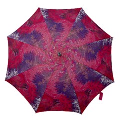 Fuchsia Flow Hook Handle Umbrellas (large) by kaleidomarblingart