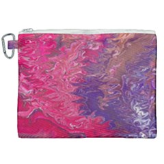 Fuchsia Flow Canvas Cosmetic Bag (xxl) by kaleidomarblingart