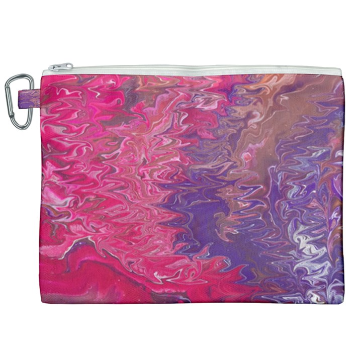 Fuchsia flow Canvas Cosmetic Bag (XXL)