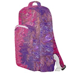 Fuchsia Flow Double Compartment Backpack by kaleidomarblingart