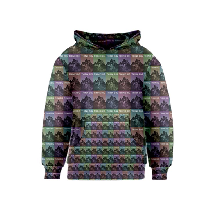 Inspirational Think Big Concept Pattern Kids  Pullover Hoodie