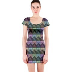 Inspirational Think Big Concept Pattern Short Sleeve Bodycon Dress by dflcprintsclothing