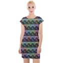 Inspirational Think Big Concept Pattern Cap Sleeve Bodycon Dress View1