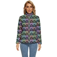 Inspirational Think Big Concept Pattern Women s Puffer Bubble Jacket Coat by dflcprintsclothing