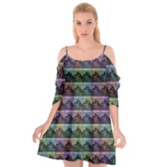 Inspirational Think Big Concept Pattern Cutout Spaghetti Strap Chiffon Dress by dflcprintsclothing