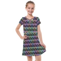 Inspirational Think Big Concept Pattern Kids  Cross Web Dress by dflcprintsclothing