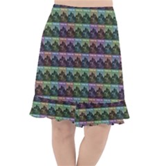 Inspirational Think Big Concept Pattern Fishtail Chiffon Skirt by dflcprintsclothing