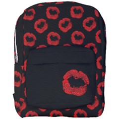 Red Glitter Kiss Full Print Backpack by idjy