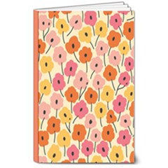 Floral Pattern Shawl 8  X 10  Softcover Notebook by flowerland