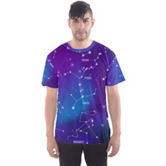 Realistic Night Sky With Constellations Men s Sport Mesh Tee