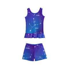 Realistic Night Sky With Constellations Kids  Boyleg Swimsuit by Cowasu