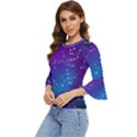 Realistic Night Sky With Constellations Bell Sleeve Top View2