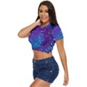 Realistic Night Sky With Constellations Side Button Cropped Tee View2