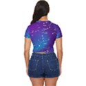 Realistic Night Sky With Constellations Side Button Cropped Tee View4