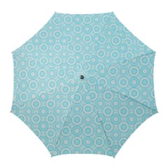 Mazipoodles Baby Blue Check Donuts Golf Umbrellas by Mazipoodles