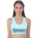 Mazipoodles Baby Blue Check Donuts Fitness Sports Bra View1