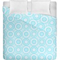 Mazipoodles Baby Blue Check Donuts Duvet Cover Double Side (King Size) View1