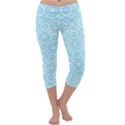 Mazipoodles Baby Blue Check Donuts Capri Yoga Leggings View1