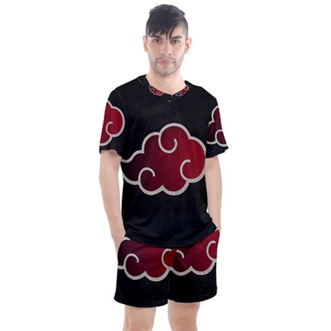 Naruto-akatsuki- Chan Men s Mesh Tee And Shorts Set by Chan9095