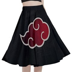 Naruto-akatsuki- Chan A-line Full Circle Midi Skirt With Pocket by Chan9095