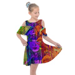 Lou Kids  Shoulder Cutout Chiffon Dress by MRNStudios