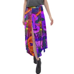 Lou Velour Split Maxi Skirt by MRNStudios