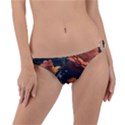 Crocodile Vs Monkey Watercolor 1 Dreamshaper V7 3d Floral 0 Ring Detail Bikini Bottoms View1