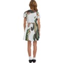 Crocodile Vs Monkey Watercolor 1 Dreamshaper V7 3d Floral 0 Kids  Bow Tie Puff Sleeve Dress View4