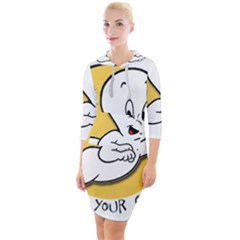 Casper2 Quarter Sleeve Hood Bodycon Dress by RuuGallery10