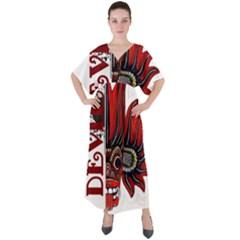 Devil2 V-neck Boho Style Maxi Dress