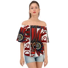 Devil2 Off Shoulder Short Sleeve Top