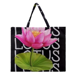 Lotus2 Zipper Large Tote Bag by RuuGallery10