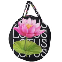 Lotus2 Giant Round Zipper Tote by RuuGallery10