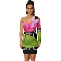 Lotus2 Long Sleeve One Shoulder Mini Dress by RuuGallery10