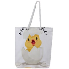 Cute Chick Full Print Rope Handle Tote (large) by RuuGallery10