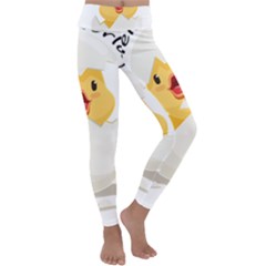 Cute Chick Kids  Lightweight Velour Classic Yoga Leggings by RuuGallery10