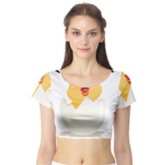 Cute Chick Short Sleeve Crop Top by RuuGallery10