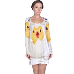 Cute Chick Long Sleeve Nightdress by RuuGallery10