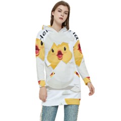 Cute Chick Women s Long Oversized Pullover Hoodie