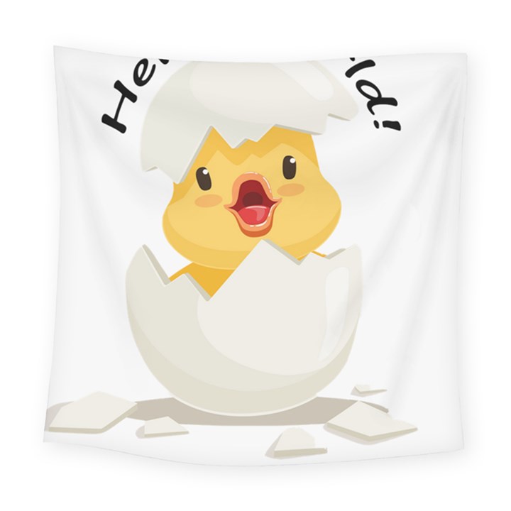 Cute Chick Square Tapestry (Large)