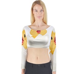 Cute Chick Long Sleeve Crop Top by RuuGallery10