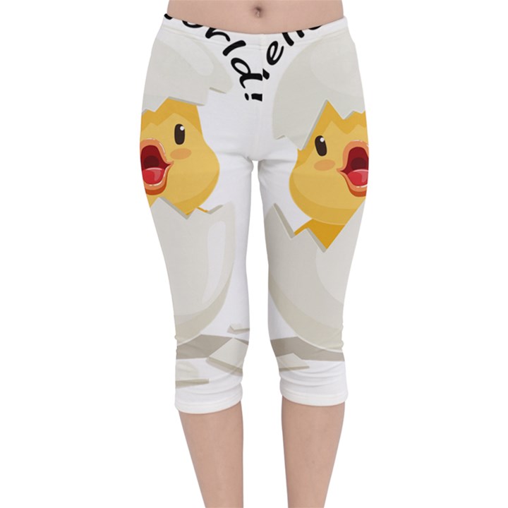 Cute Chick Velvet Capri Leggings 