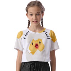 Cute Chick Kids  Basic Tee by RuuGallery10