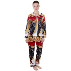 Dance New Women s Long Sleeve Satin Pajamas Set	