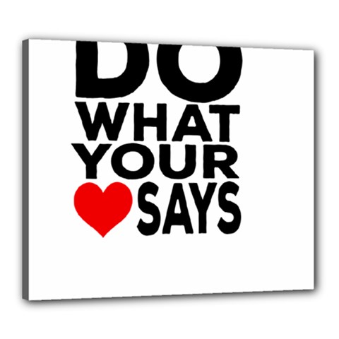 Do What Ur Heart Says Canvas 24  X 20  (stretched) by RuuGallery10