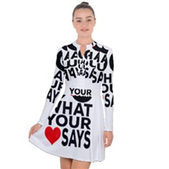 Do What Ur Heart Says Long Sleeve Panel Dress by RuuGallery10