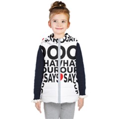 Do What Ur Heart Says Kids  Hooded Puffer Vest